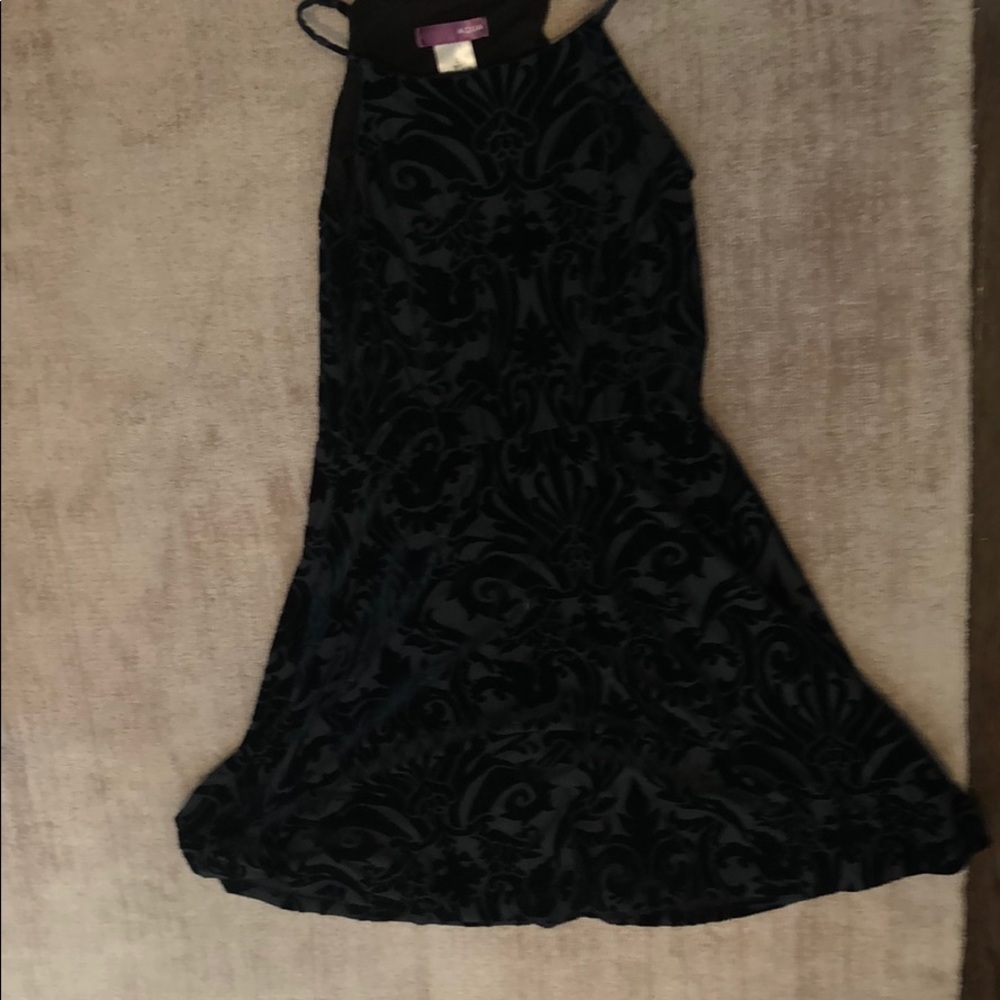 Dark green velvet dress